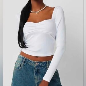 Bustier Seam Long Sleeve Top